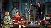 Kristine Nielsen's as Monica, Kate Burton as Liz and Kevin Kline as Garry in Present Laughter