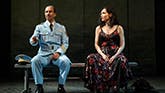 Sasson Gabay and Katrina Lenk in The Band's Visit on Broadway