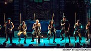The cast of off-Broadway's Stomp.